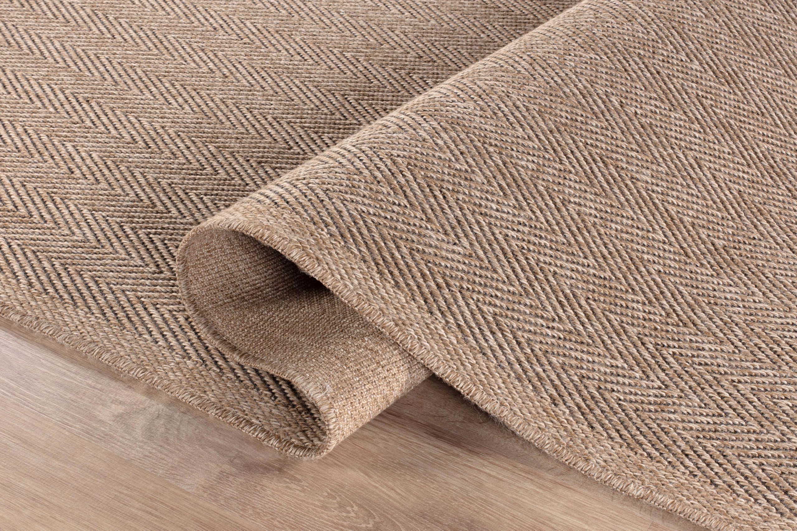 CAMILSON Easy Jute Rug 5x7 close-up showing 0.3 inch pile.
