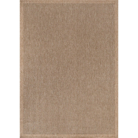 CAMILSON Easy Jute Rug 5x7 on outdoor patio surface, durable and hose-washable.