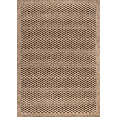 CAMILSON Easy Jute-Look Rug 6x9 on patio with resilient surface.