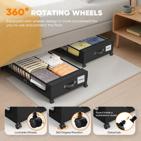 Camkey under-bed clothes storage bin helps reduce bedroom clutter.