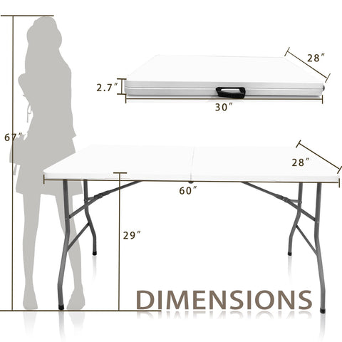 Camp Solutions portable table built-in handle for effortless transport
