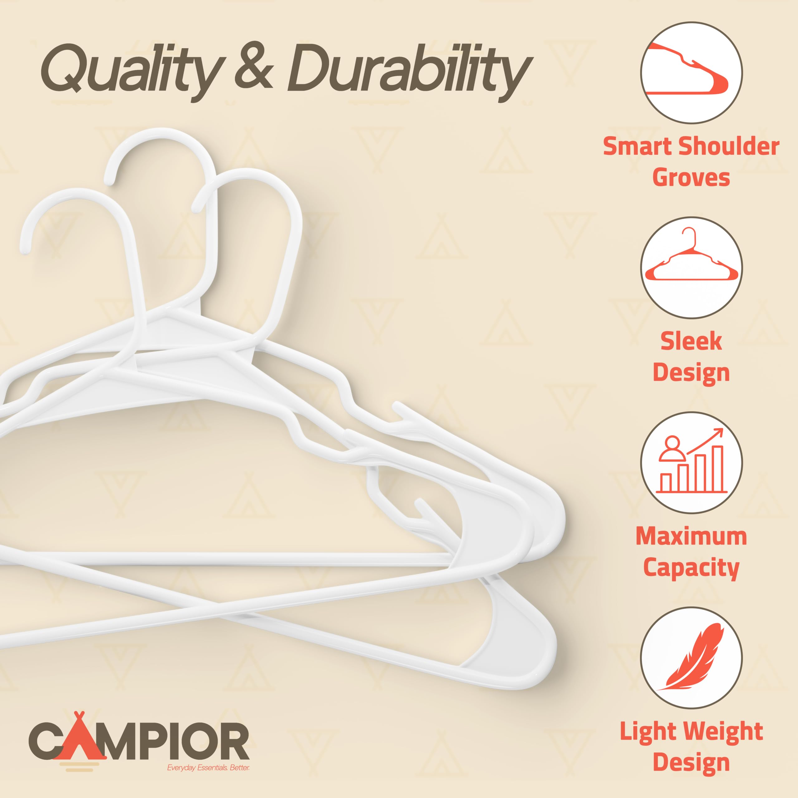 Campior smooth surface protects fabrics, preventing snags and creases for pristine outfits.