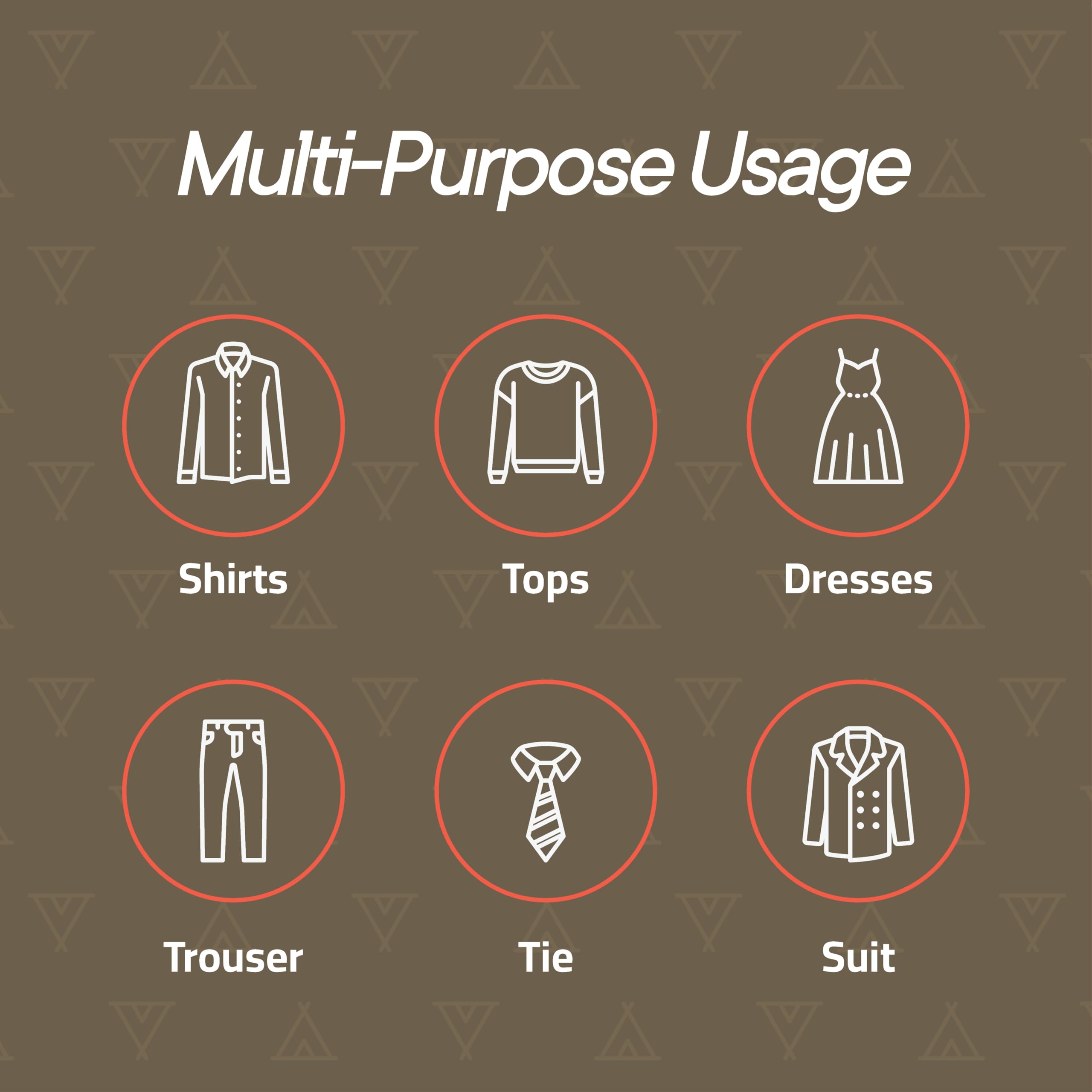 Campior versatile hangers handle tees, blouses, dresses, and jackets.