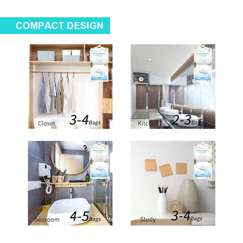 CANAGER 12-pack moisture bags show reliable dehumidification in bedrooms