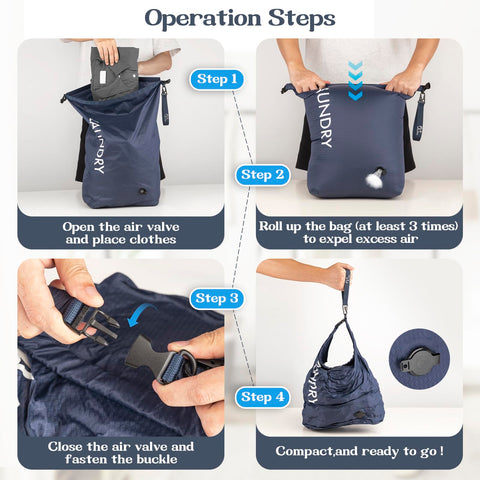 CANBOX fold-and-roll top enables quick air expulsion and compact storage.