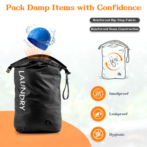 CANBOX leakproof laundry bag waterproof coating highlights durable, spill-free storage