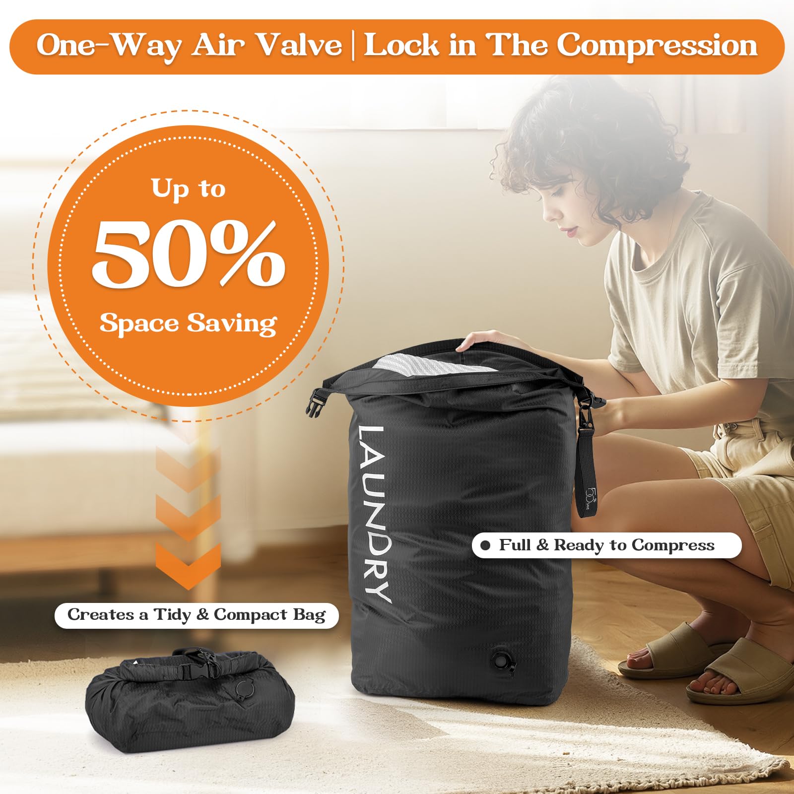 CANBOX top roll-down closure with buckle for secure, portable storage.