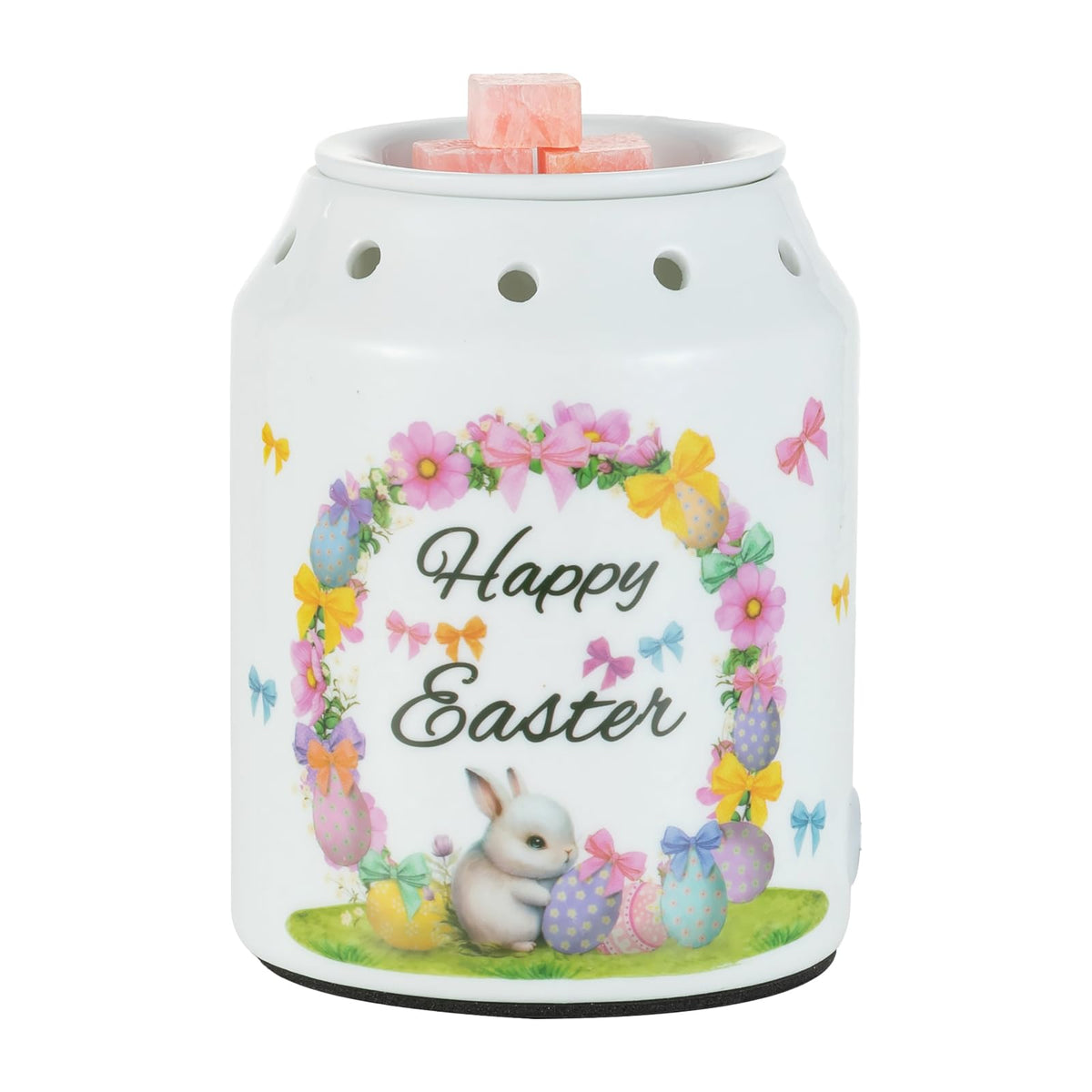 Candeldo Easter wax warmer with bunny eggs design creates festive ambiance.