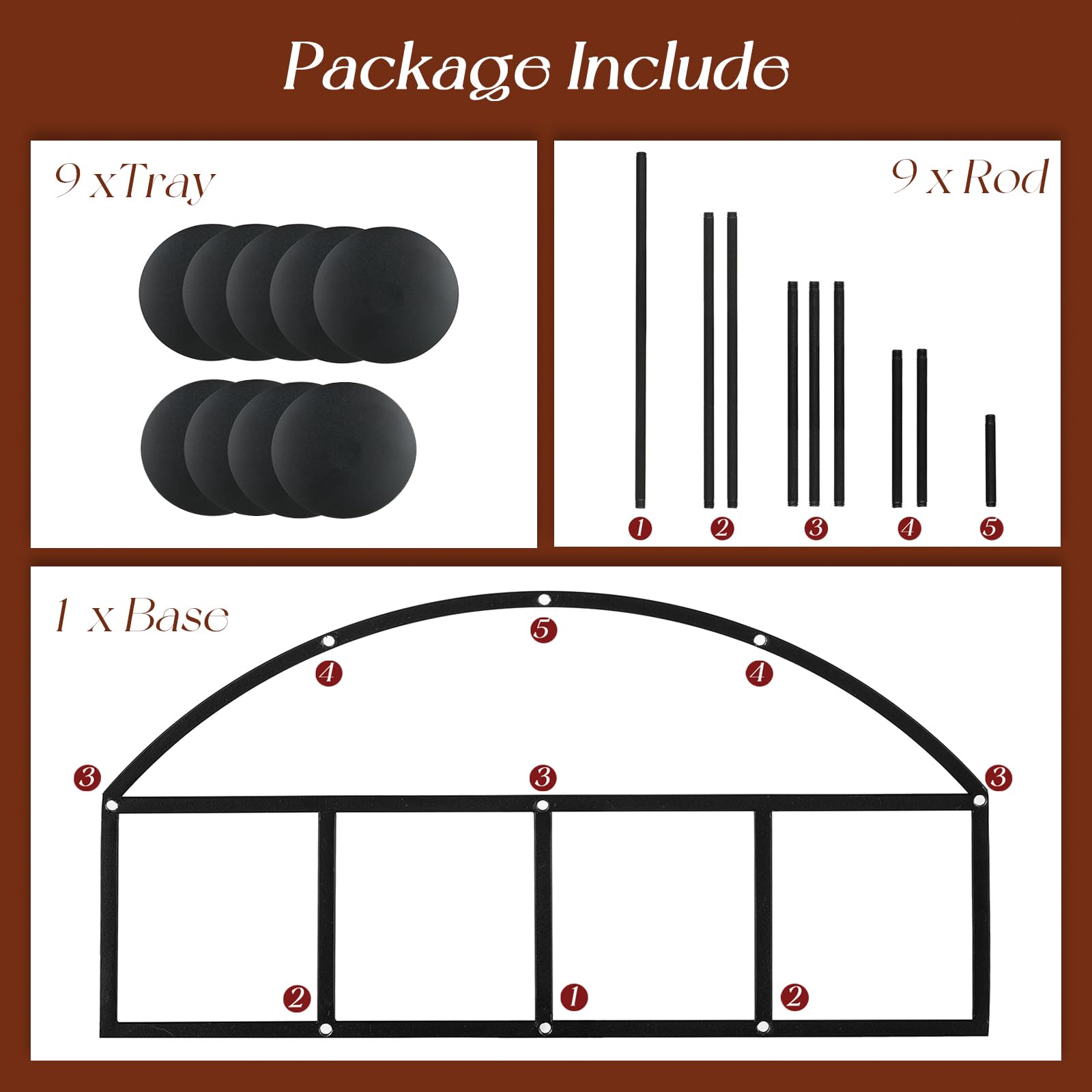 Candeldo 18-piece assembly shown for quick setup and styling.