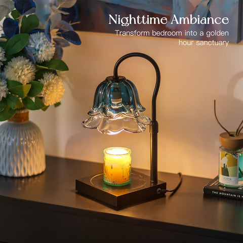 Height-adjustable base adapts to furniture height and preferred viewing angle.