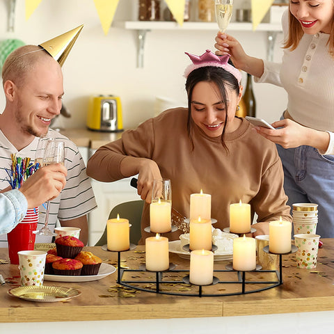 Candeldo candelabra compatible with LED pillar candles