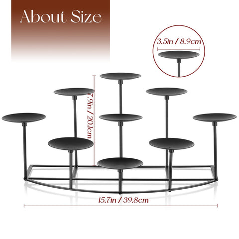 Candeldo nine-height design creates vertical interest for decor.