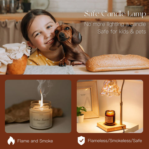 Candeldo flame-free, smoke-free wax warmer keeps homes safe.