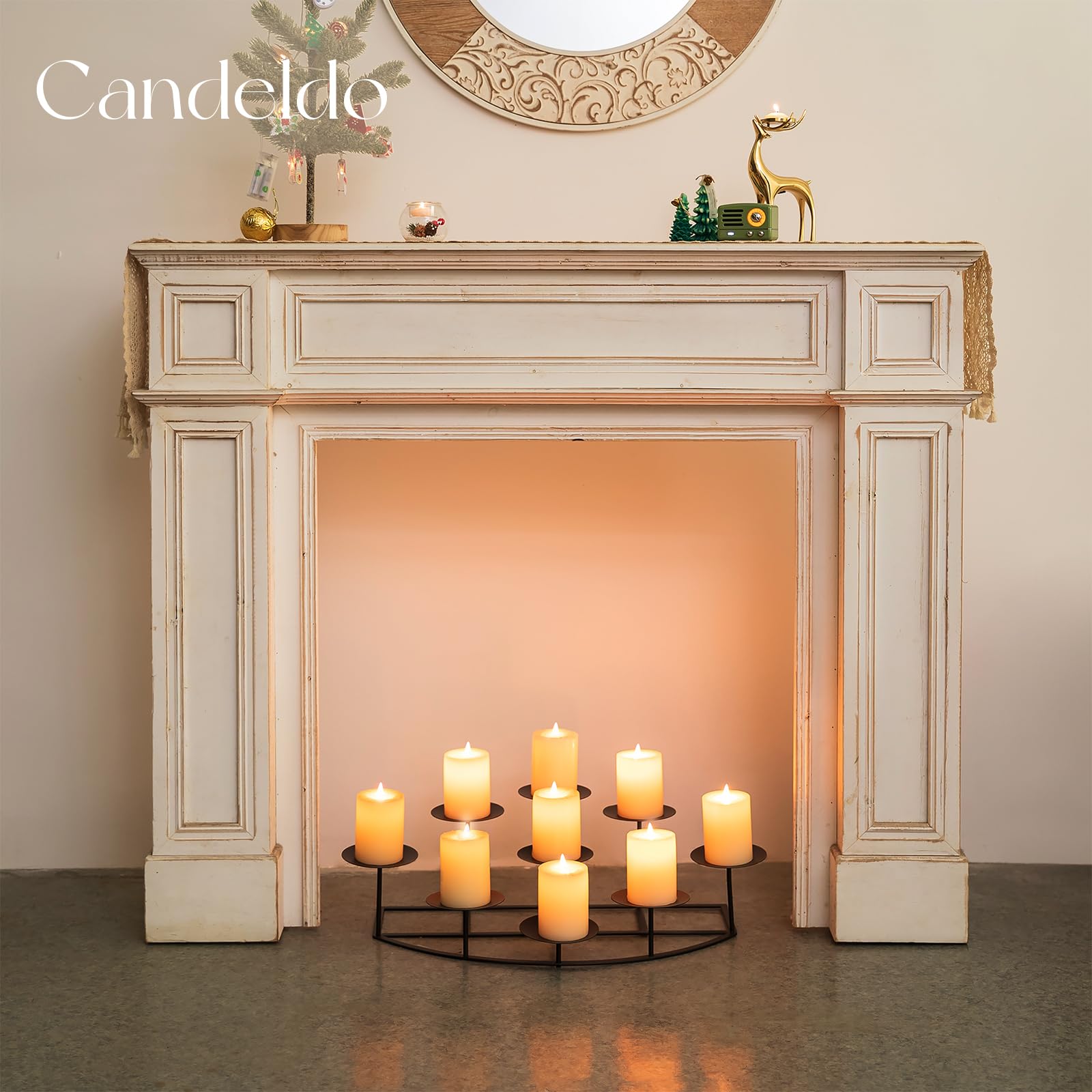 Table centerpiece and mantle decor with Candeldo candle holder