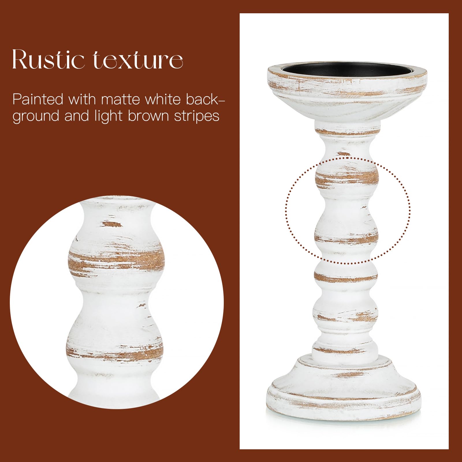 Candeldo wooden candle holder enhances living room decor