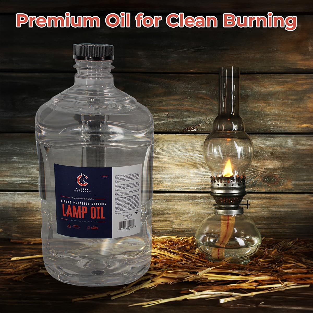 Candle Charisma lantern-lit glass lamp using paraffin oil for outdoor ambience.