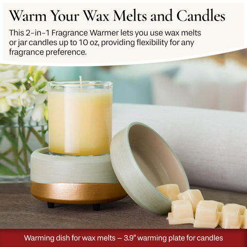 Candle Warmers Etc 2in1 candle on warming plate for even heat distribution