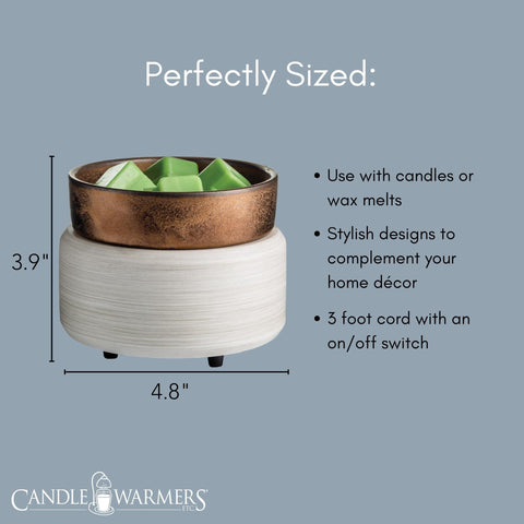 Candle Warmers ETC spa room ambiance with warmer on side table