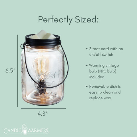 Candle Warmers Etc 3-foot cord and dial switch for convenient placement.
