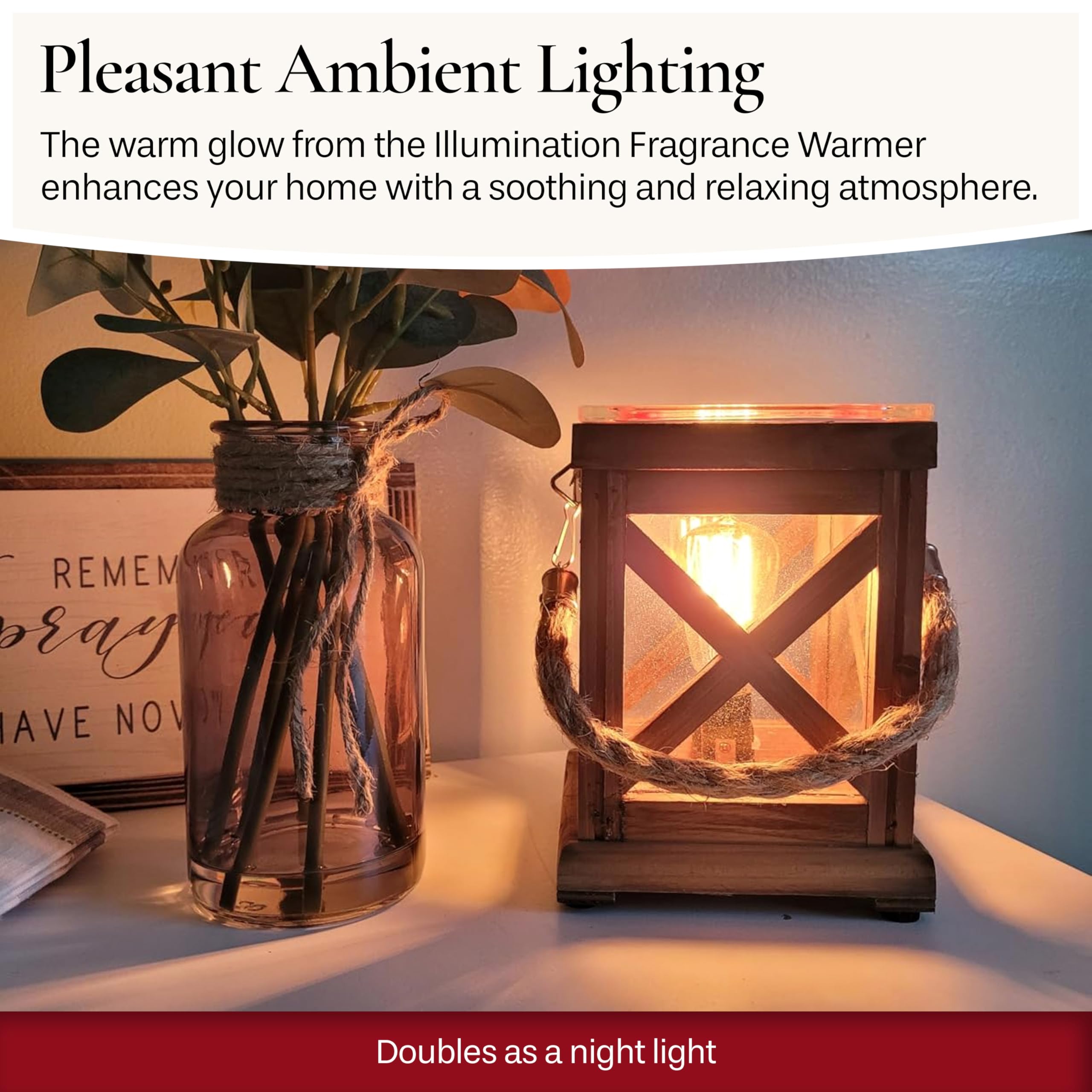 Candle Warmers ETC 3-foot cord keeps unit tidy near outlets.