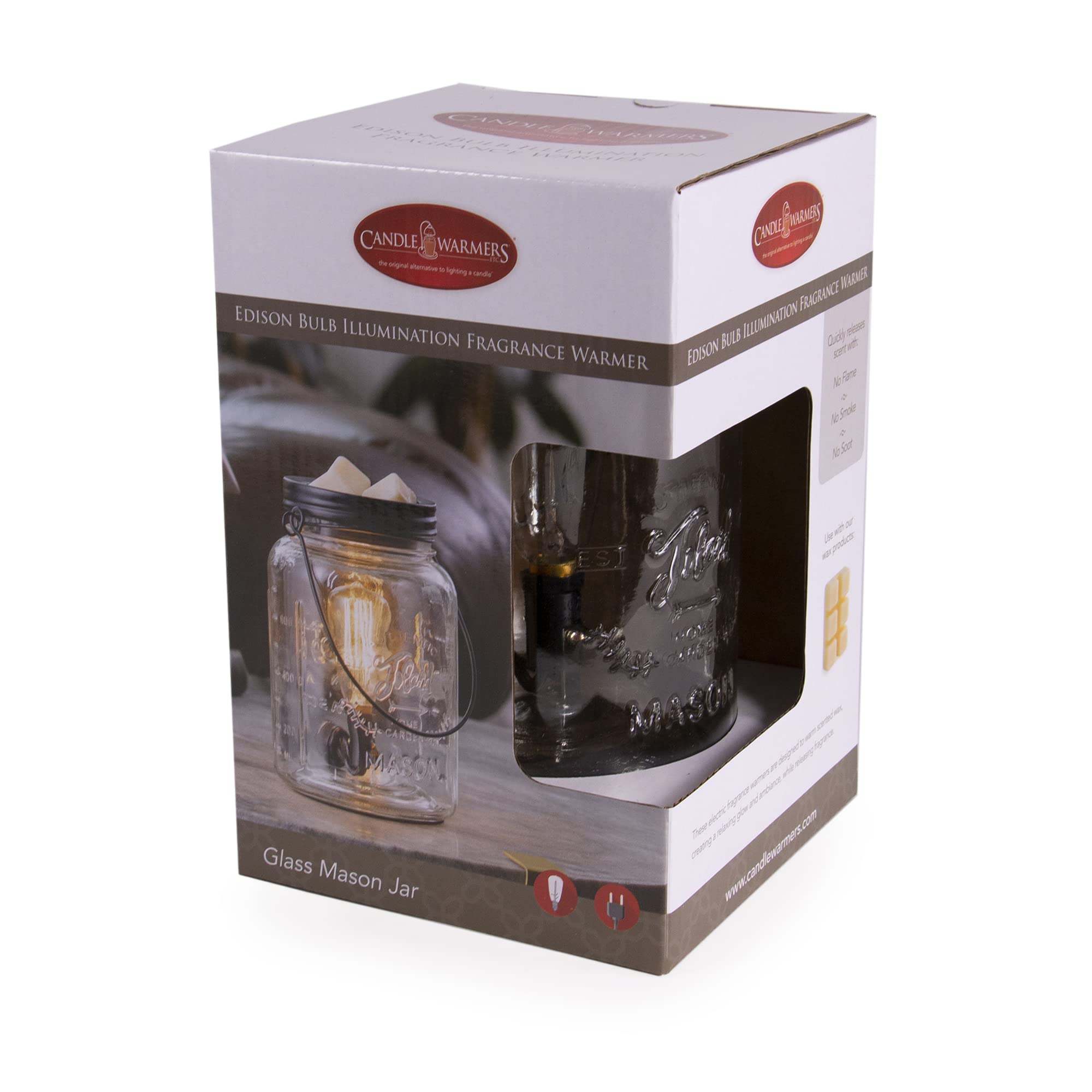 Candle Warmers Etc NP3 vintage bulb included for warm ambient glow.