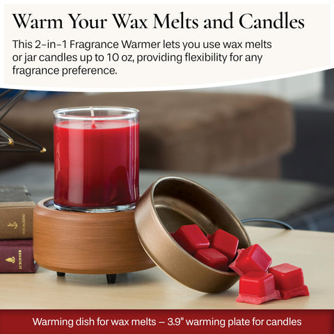 Candle Warmers ETC 3.9-inch plate provides flameless fragrance