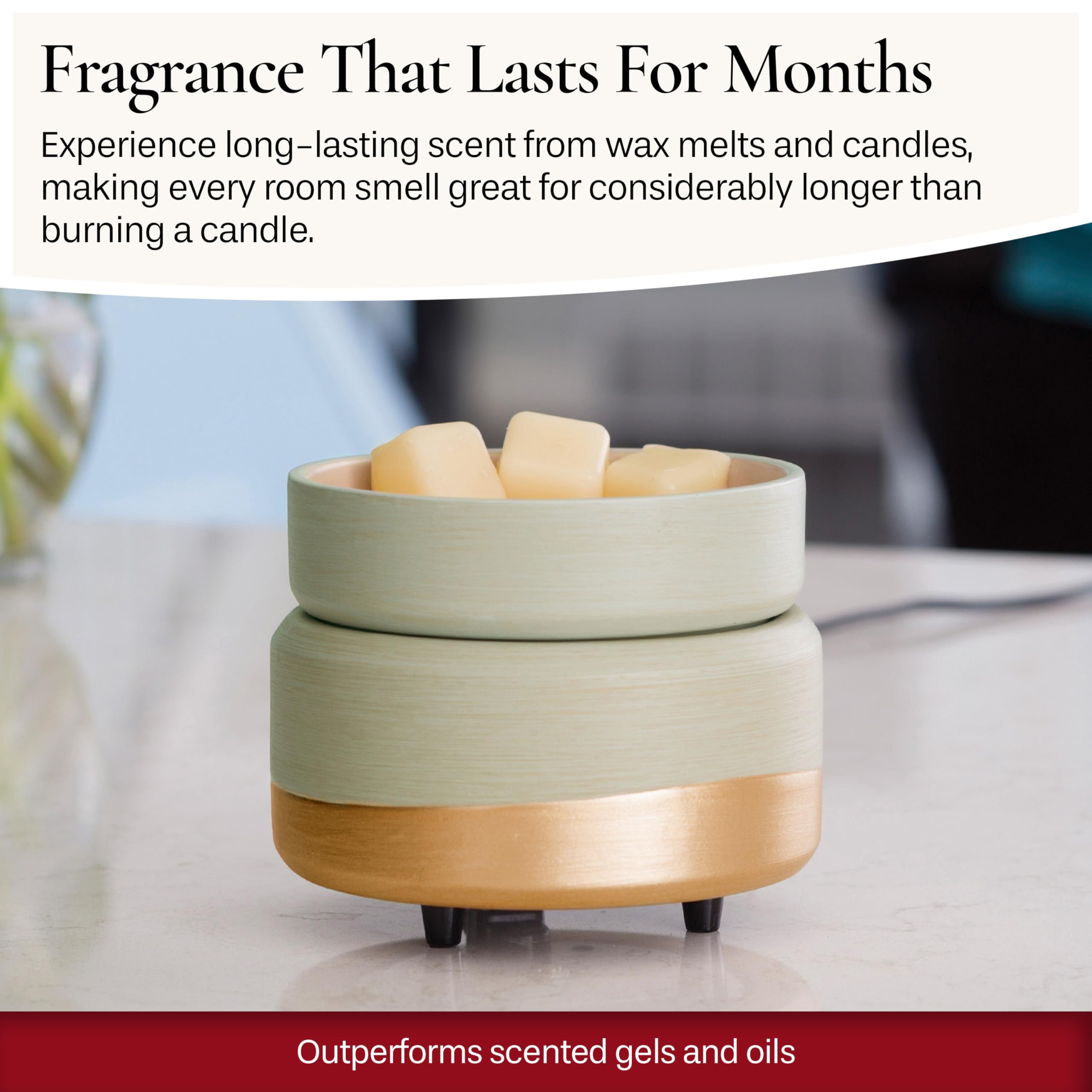 Candle Warmers Etc removable wax dish for quick cleaning