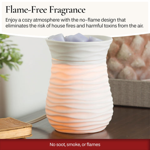 Candle Warmers Illumination Warmer removable dish demonstrates easy wax changes