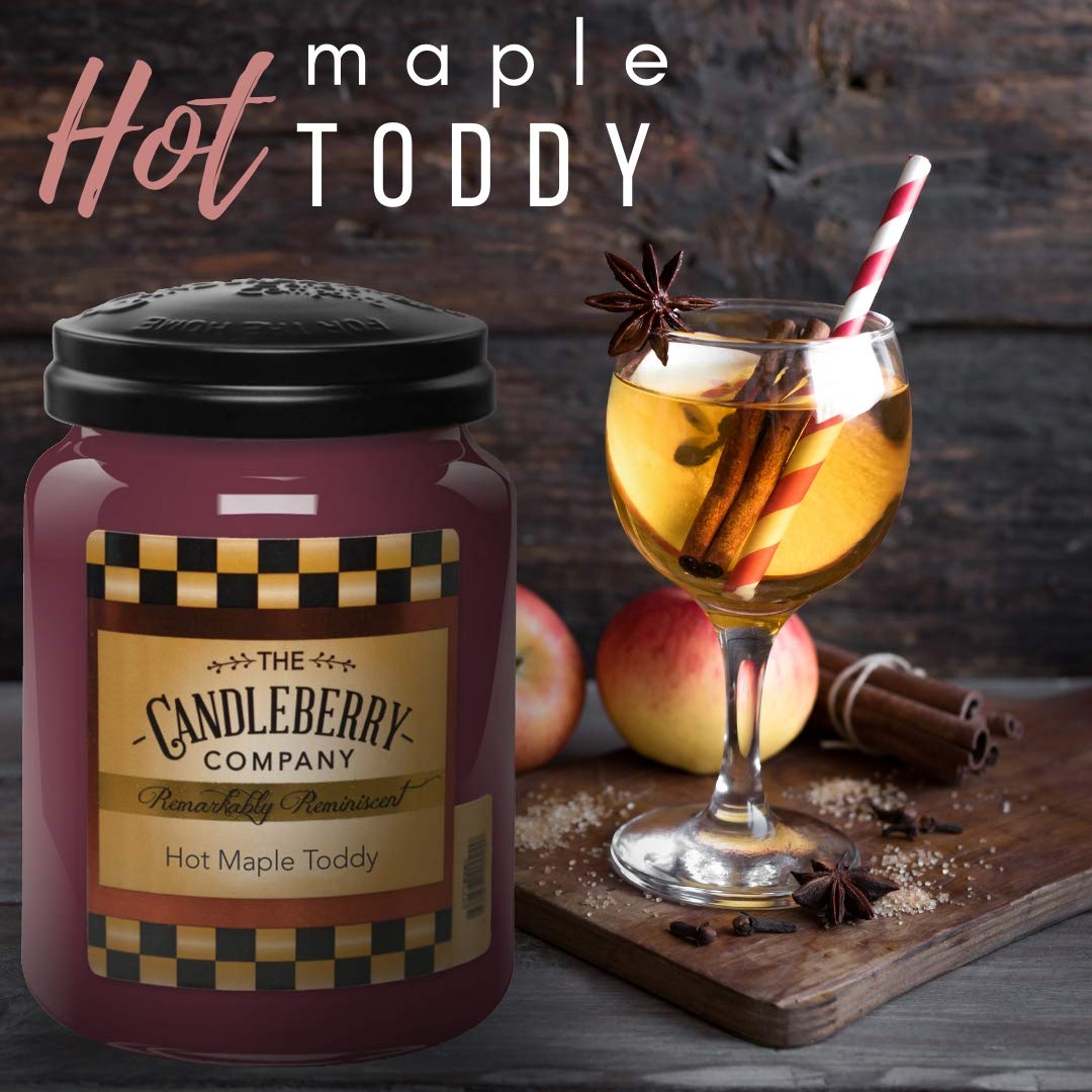 Candleberry visible wax pool in large jar indicates even burn.