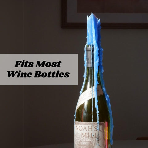 Candlestock Hippie Drippy Drip Candles green wine bottle drip creates nature-inspired mood lighting.