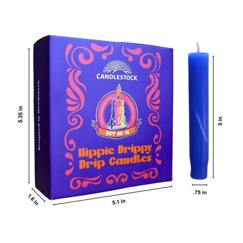 Candlestock Hippie Drippy Drip Candles purple wine bottle drip enhances moody artsy ambiance.