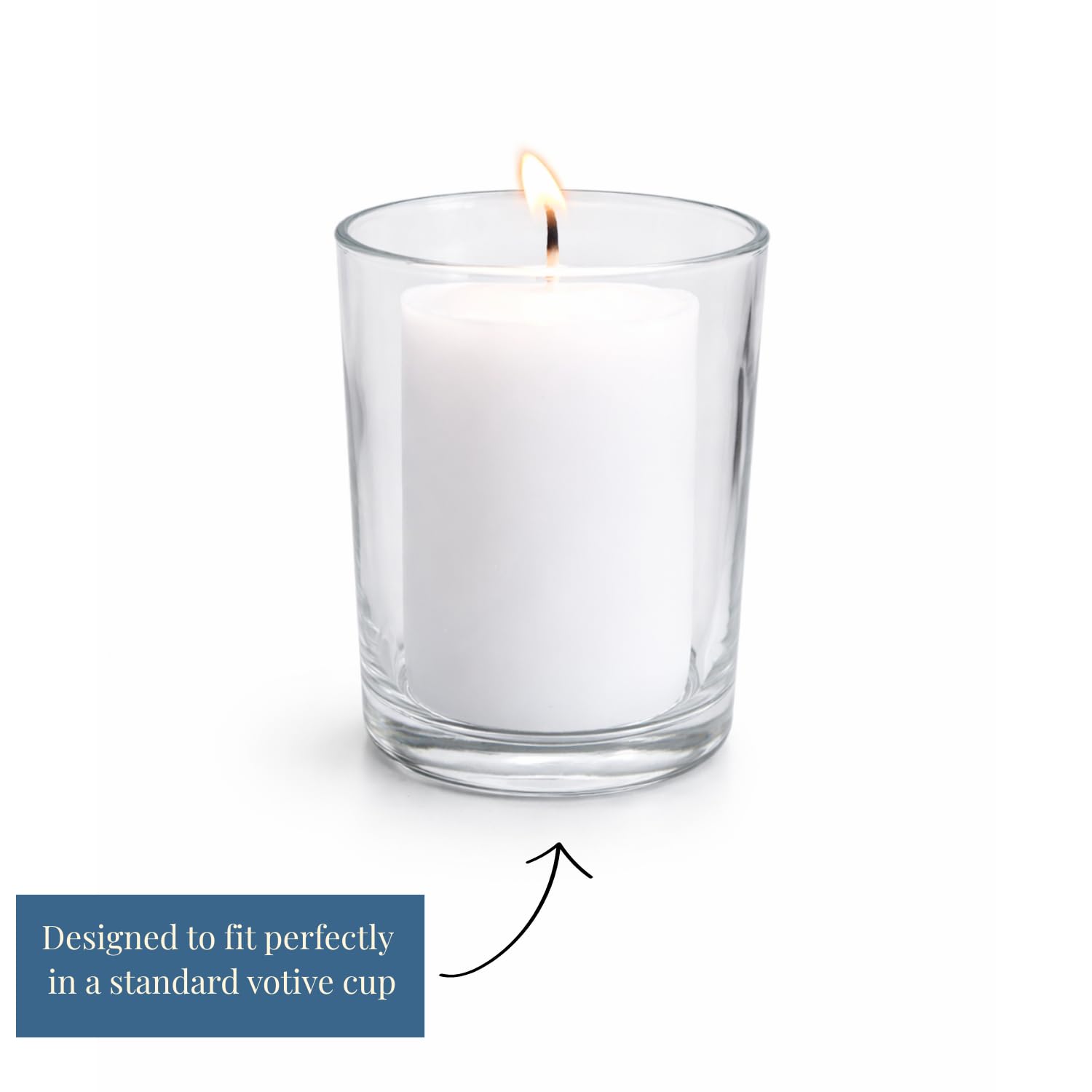 Candlestock USA-made votive candles show premium quality and safe burn.