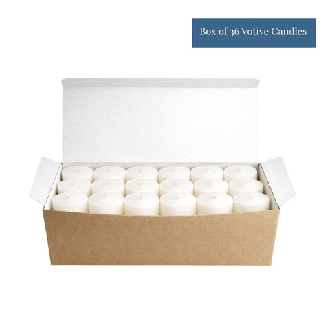 Candlestock wedding table decor with white votives adds elegant glow to celebrations.
