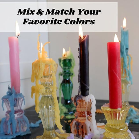 Candlestock wine bottle drip candle pink adds playful color to celebrations