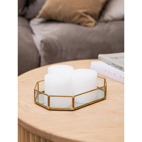 CANDWAX dining centerpiece candles create a serene, elegant table setting.