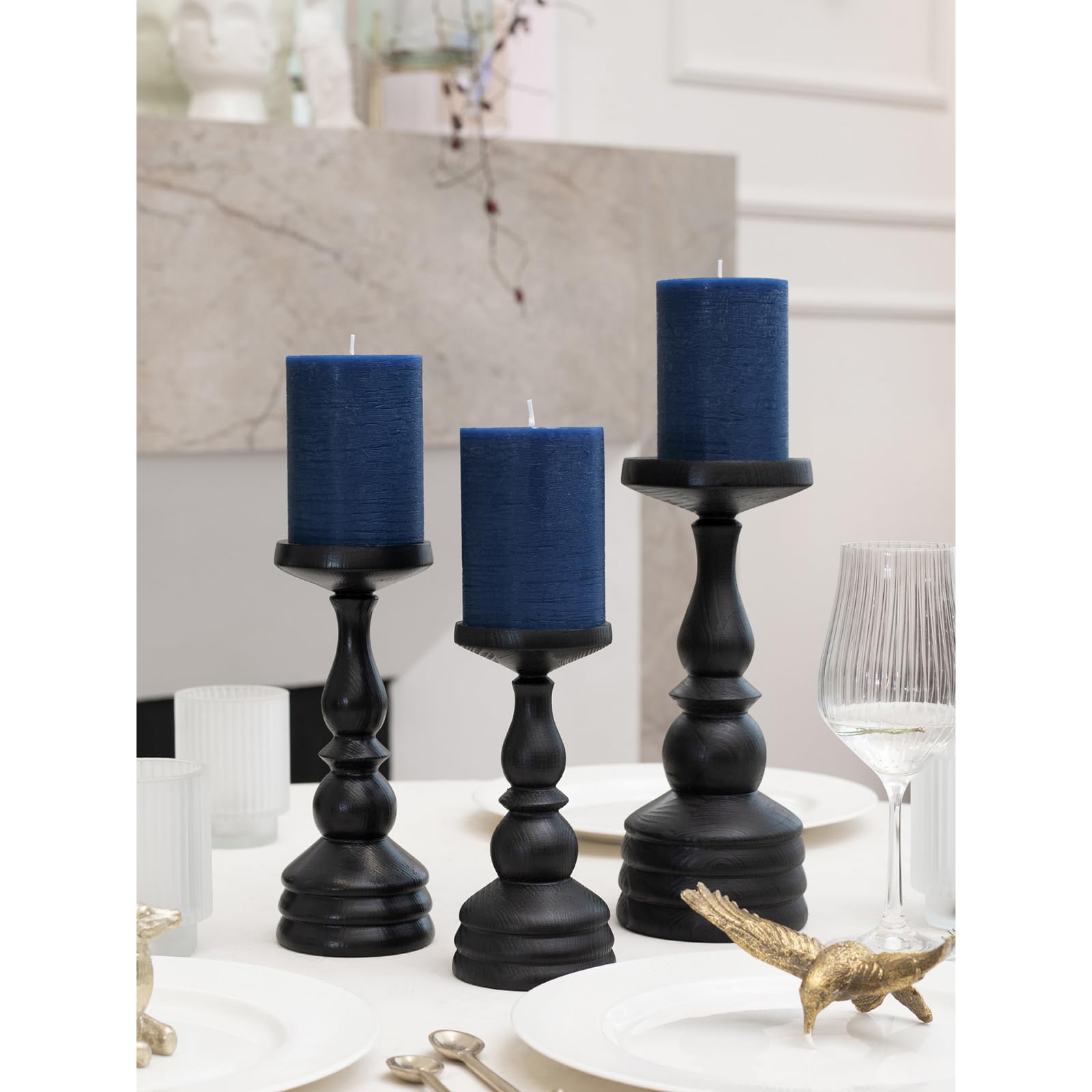 CANDWAX dripless 4in pillar candle—unscented and clean for tables.