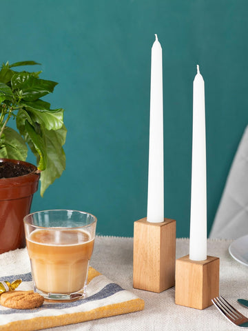 CandWax elegant white candles elevate decor with subtle, timeless glow.