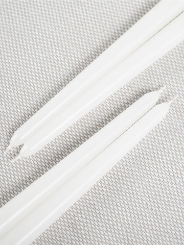 CandWax handmade 12-inch white tapers evoke craft and care in every burn.