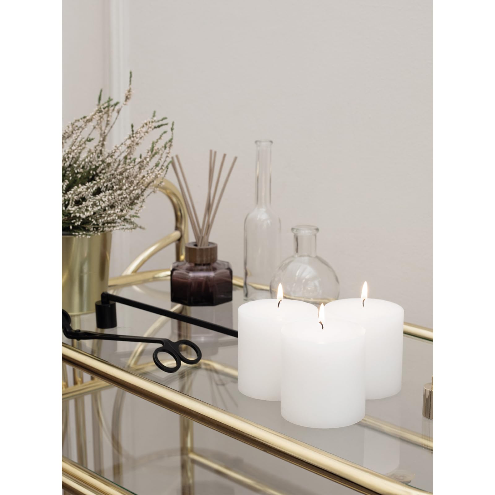 CANDWAX handmade 3x3 candles with long burn time.
