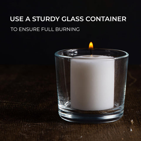 Candwax long burn votive candles delivering up to 15 hours of steady glow.