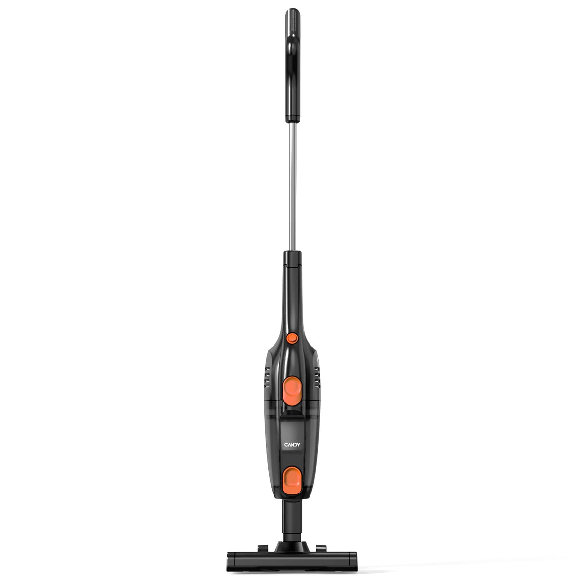 Candy corded stick vacuum on hard floors delivering strong suction for daily cleaning