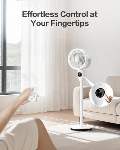 Candy Standing Fan wide-angle coverage ensures even cooling across spaces