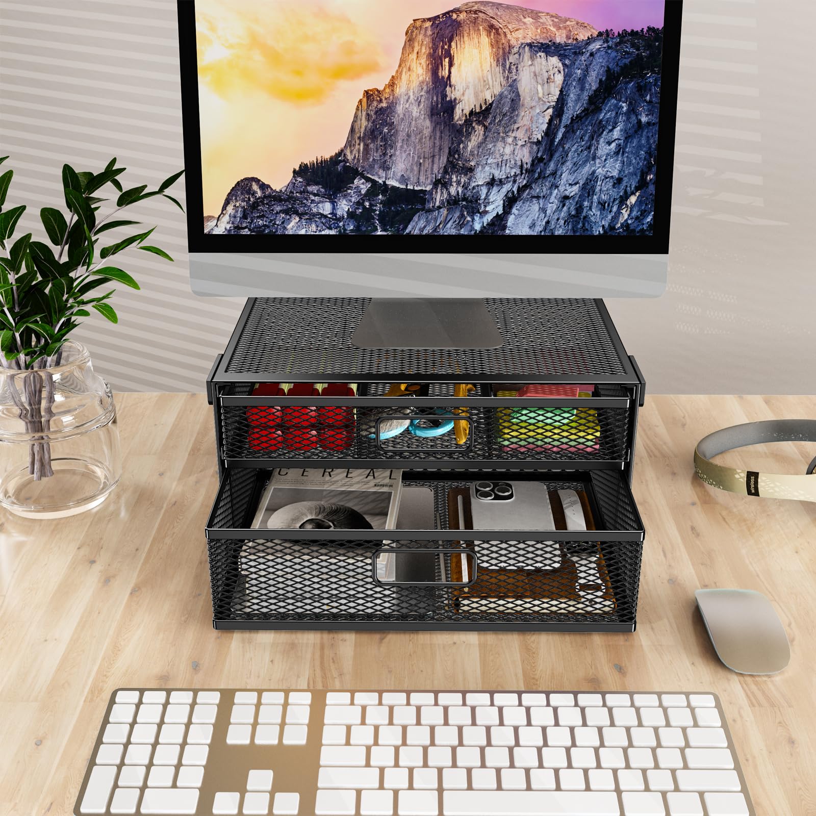 Cankm storage drawer for kitchen or living spaces helps declutter.