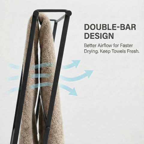 CANYAVE rack with non-slip feet remains stable on hardwood or tile flooring.