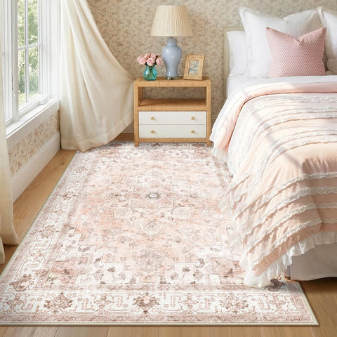 Capaloca nursery rug showing non-slip backing for stability.