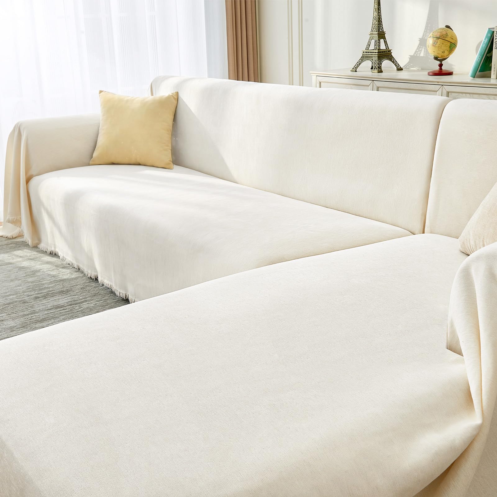 CAPALOCA washable couch cover is pet-friendly and easy to care for.