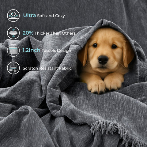 CAPALOCA XL dark gray cover fits large sofas with stylish protection