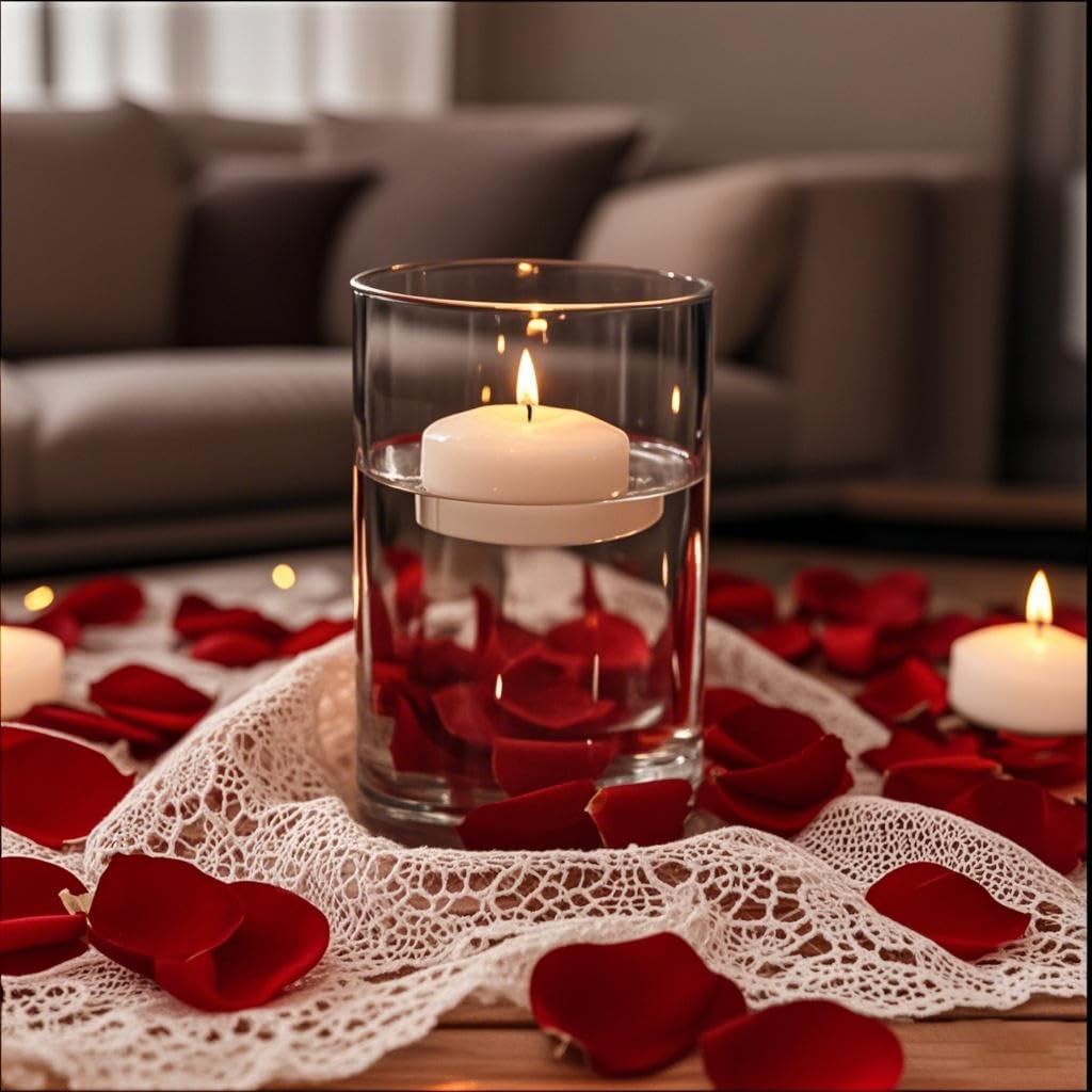 Capaniel floating candle with 5-6 hour burn time for extended table decor