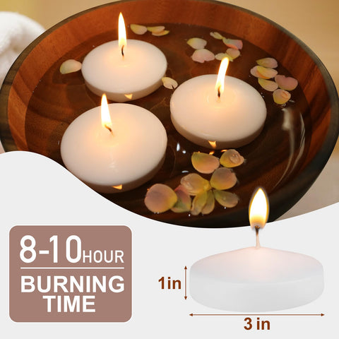 Capaniel floating candle wedding centerpiece adds magical candlelit ambience.