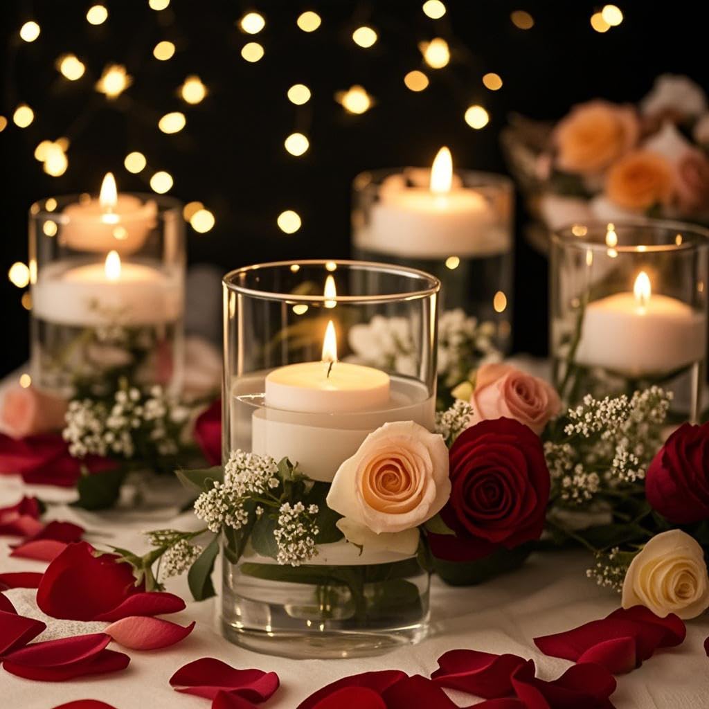 Capaniel floating candle suitable for indoor and outdoor use on decorative tables